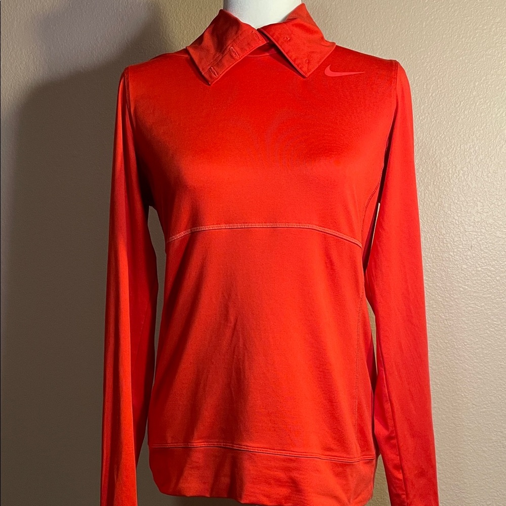 Nike Women's Bold Red Orange Long Sleeve‎ Tee